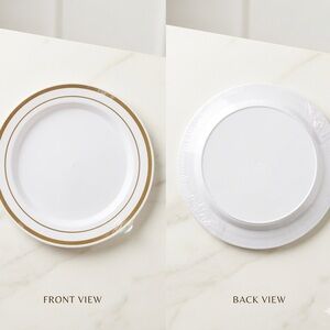 Elegant Gold Rimmed Dinner Plate